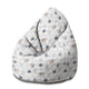 Puf Birnenform Chevron und Blumen-M-Samt