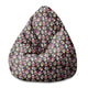 Pearshape Colourful Skull Pouf-S-Velvet