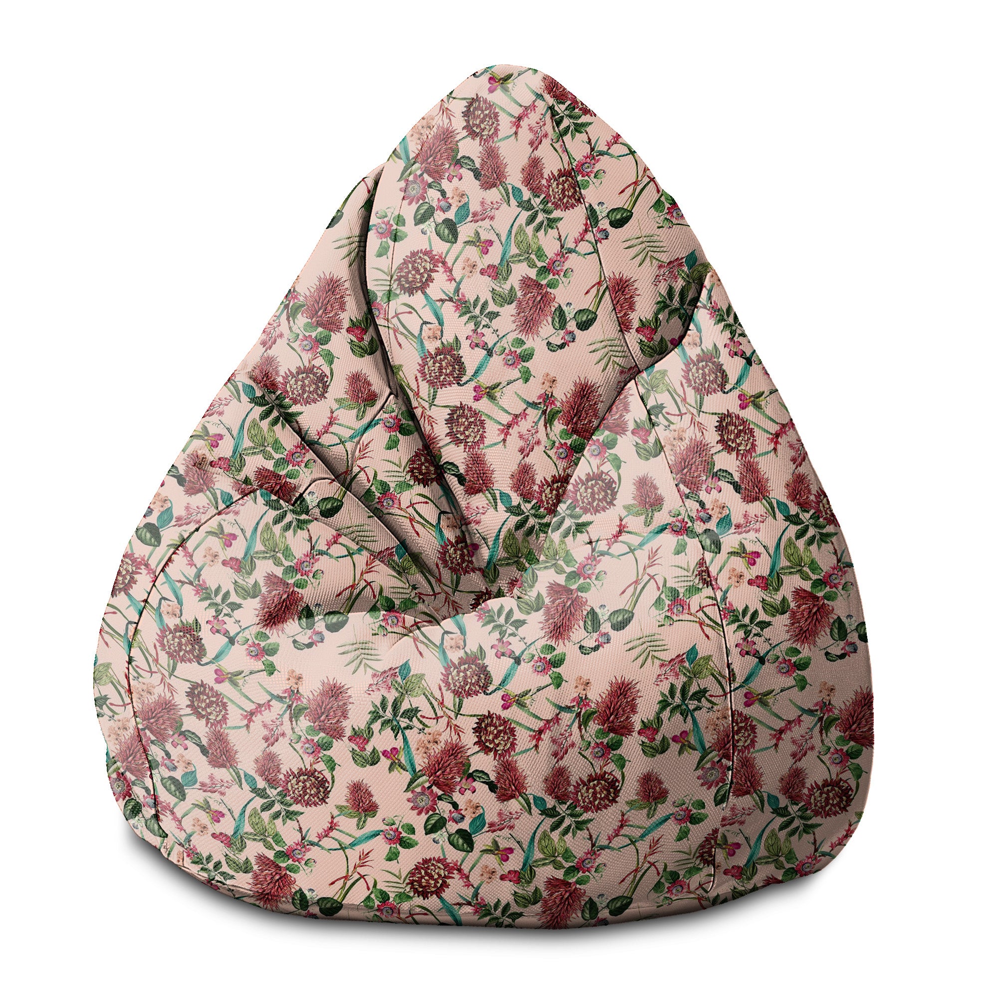 Puf Pearshape Dark Jungle Pink-S-Oxford