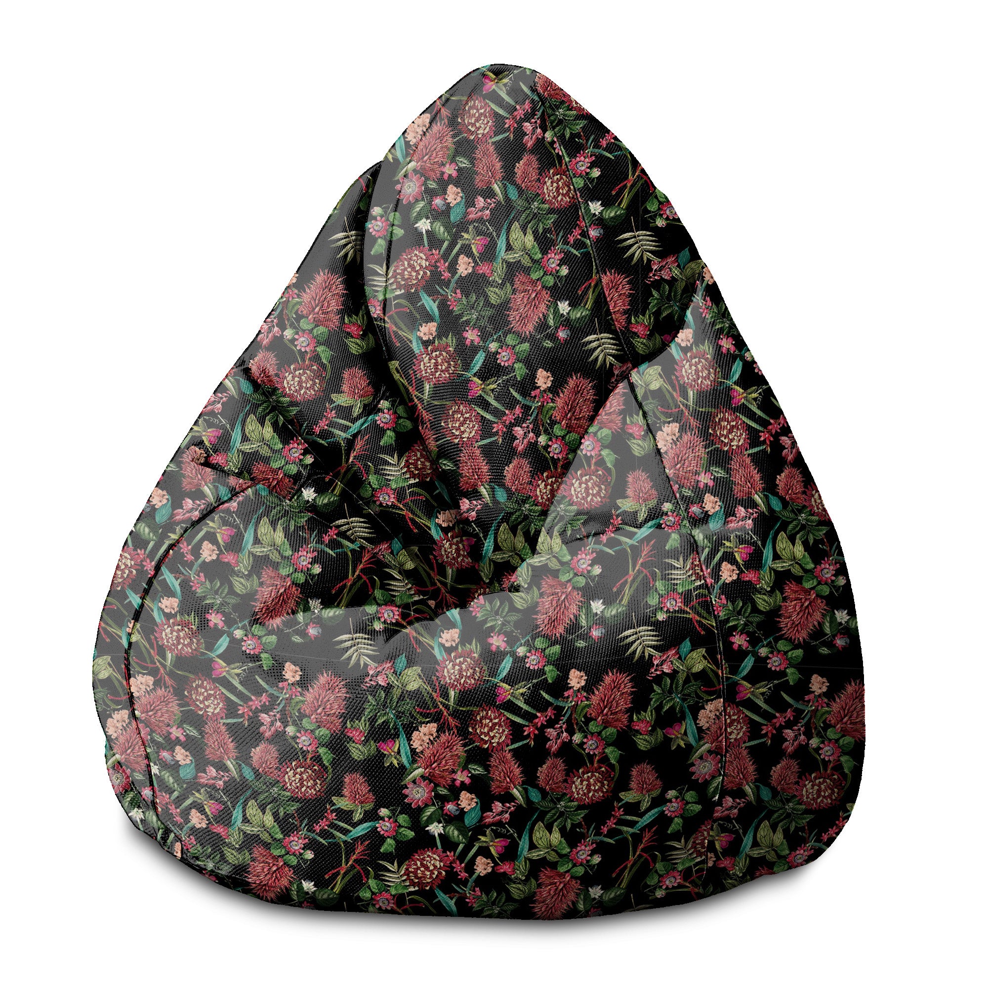 Sedací vak Pearshape Dark Jungle Red-S-Oxford