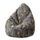 Pearshape Pouf Dark Tropical Plants-M-Oxford