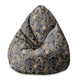 Pearshape Pouf Dark Tropical Plants-S-Oxford