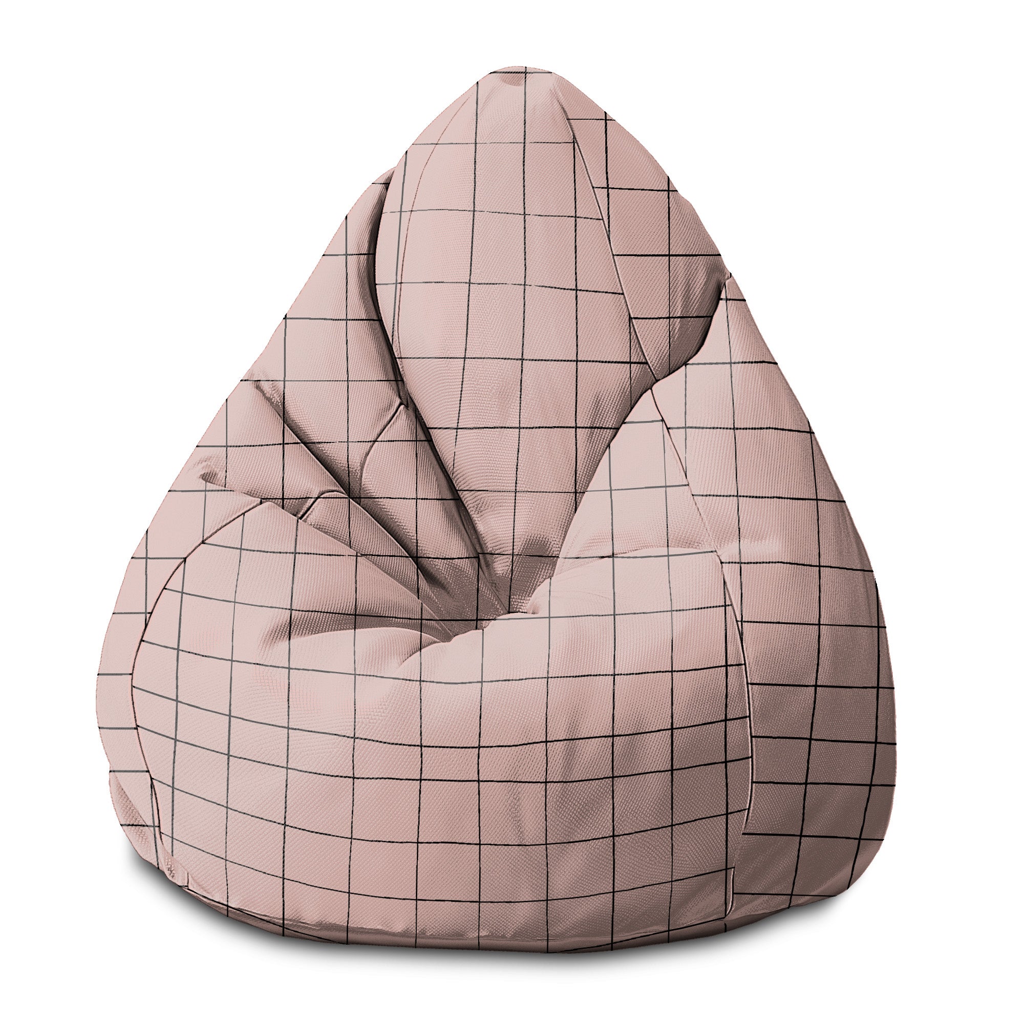 Pearshape Pouf Distorted Pink
