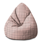 Pearshape Pouf Distorted Pink-S-Oxford