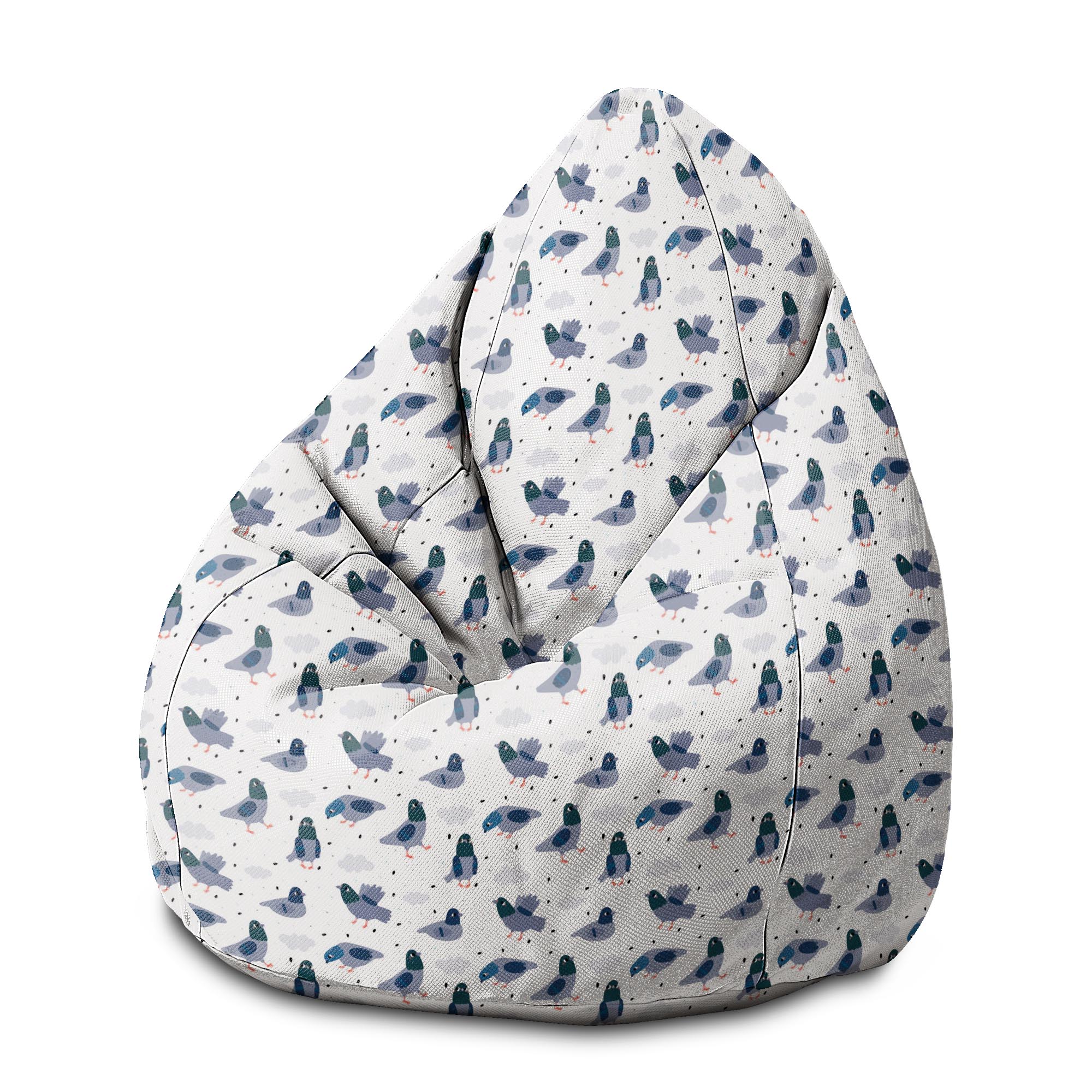 Pearshape Pouf Doves-M-Velvet