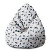 Pearshape Pouf Doves-S-Oxford