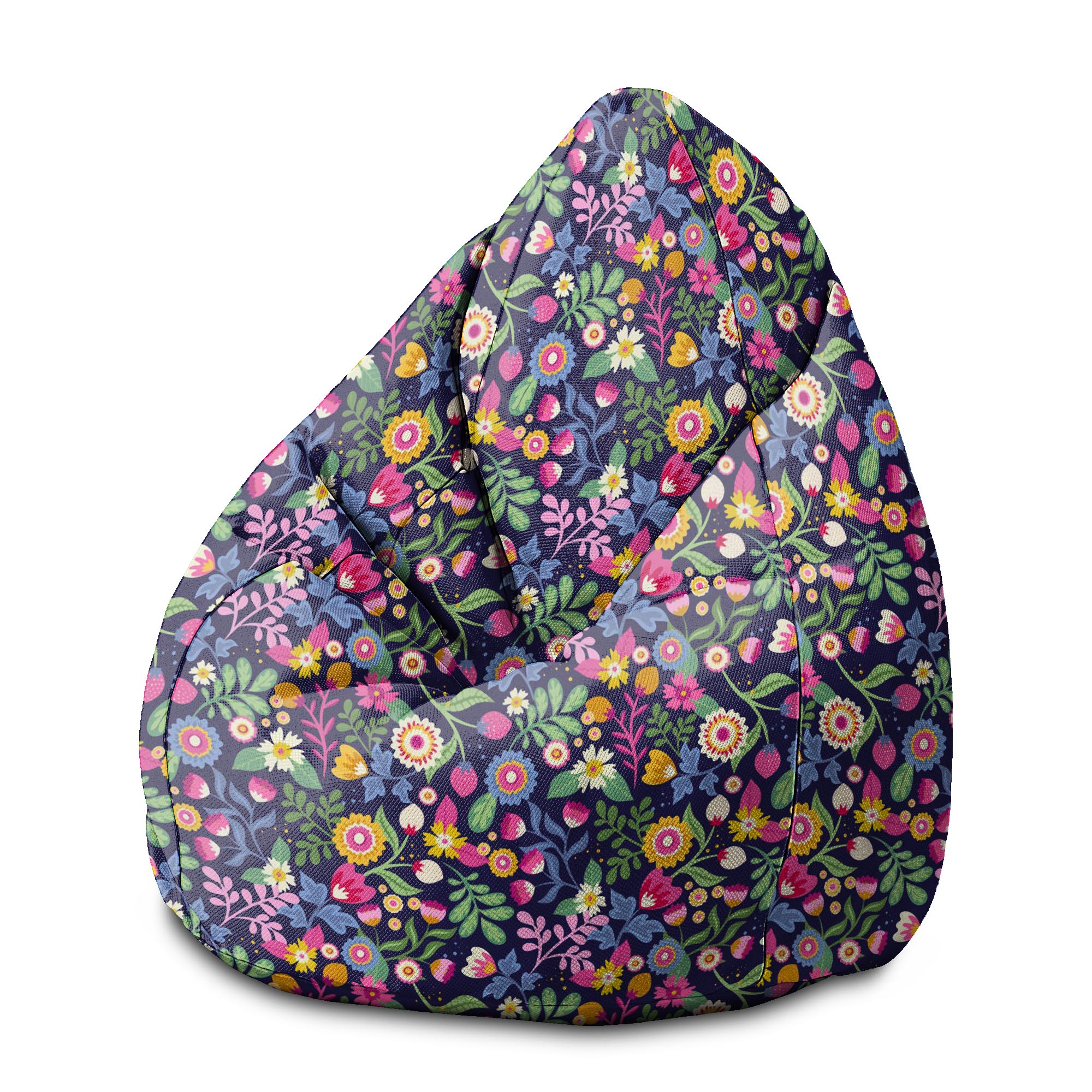 Pearshape Pouf Exotic Floral-M-Velvet
