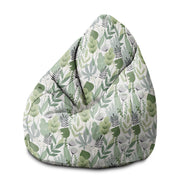 Puf Pearshape Blumen und Gras-M-Samt