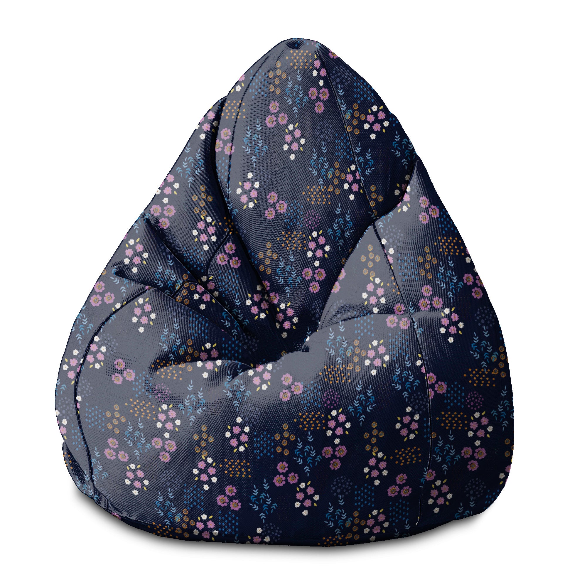 Puf Pearshape Geometric Flower-S-Velvet