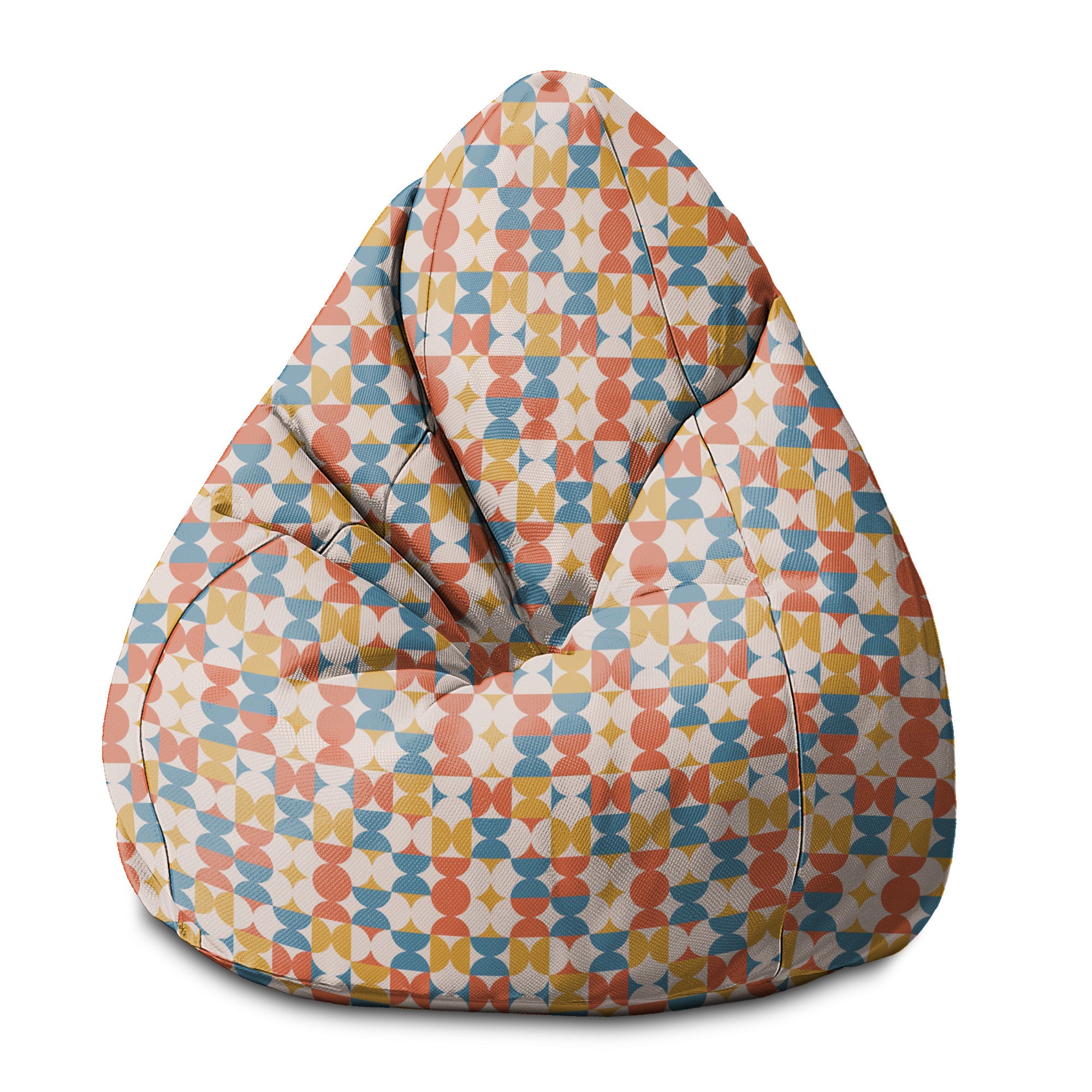 Pearshape Pouf Geometric Retro-S-Oxford