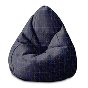 Pearshape Pouf Gold Luxury Pattern-S-Velvet