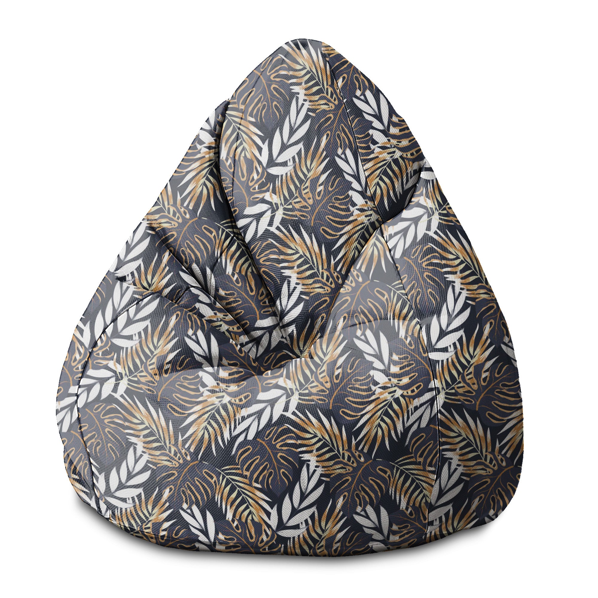 Puf Pearshape Zlaté listy-S-Zamat