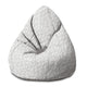 Puf Pearshape Šedý Abstraktní Listy-S-Velvet