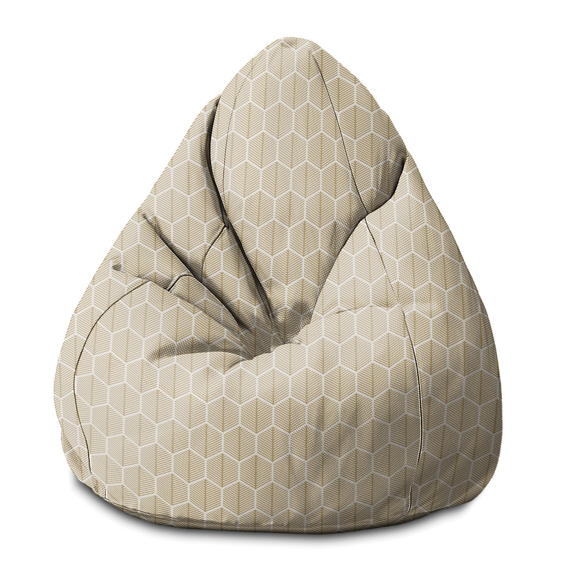 Pearshape Pouf Hexagonal Gold