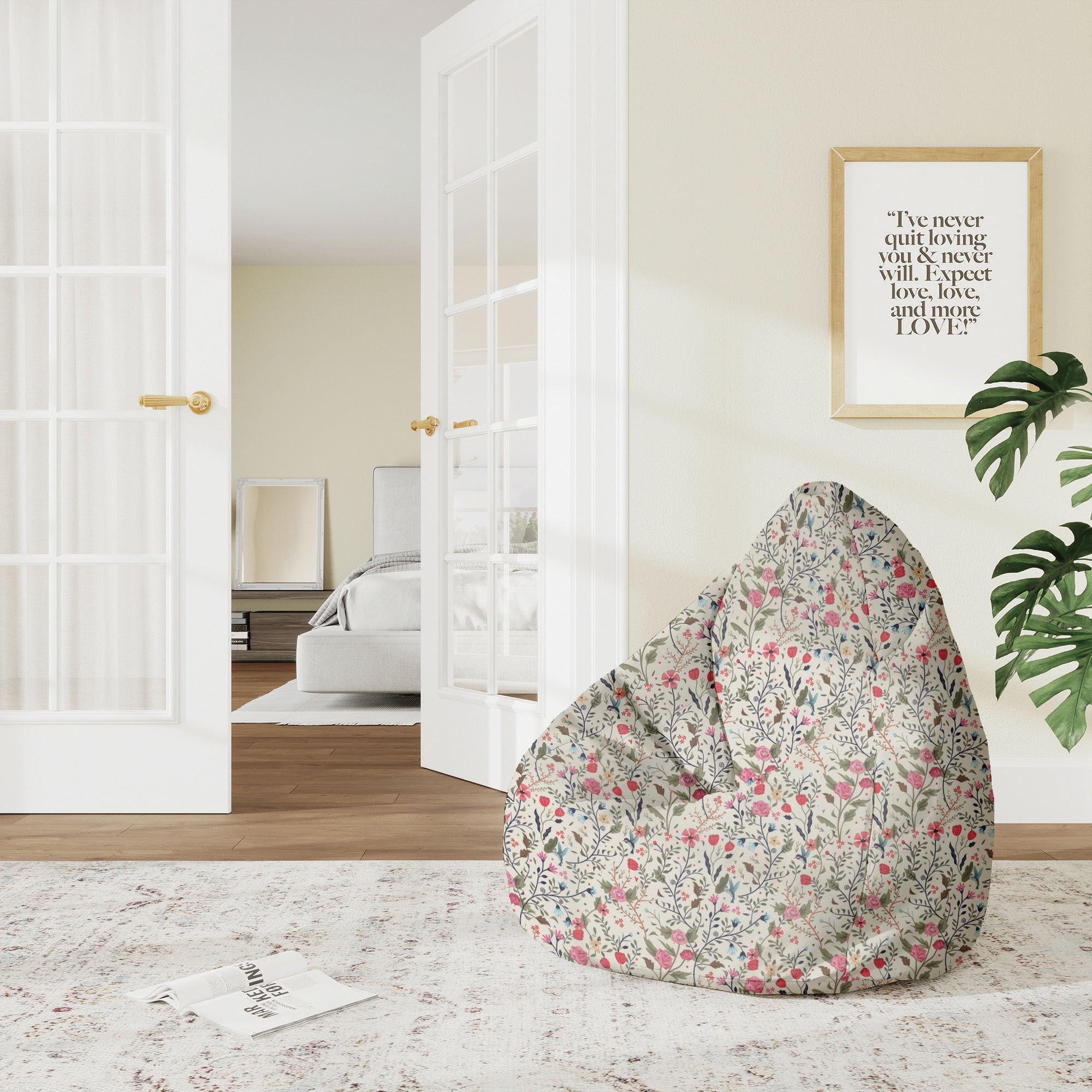 Pearshape Pouf Summer Meadow-M-Oxford