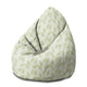 Pearshape Pouf Light Green Leaves-S-Velvet