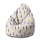 Puf Pearshape Modern Brush Strokes-M-Oxford