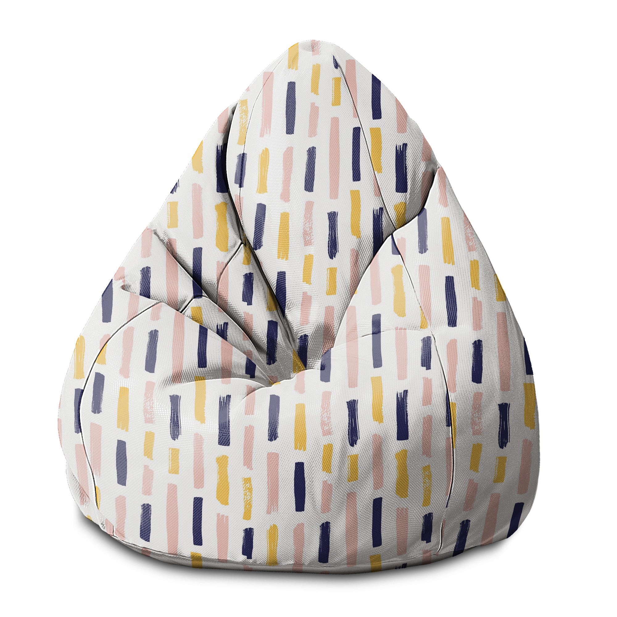 Puf Pearshape Modern Brush Strokes-S-Velvet