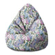 Pearshape Pouf Birds in Flowers-S-Oxford