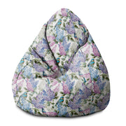 Pearshape Pouf Birds in Flowers-S-Velvet