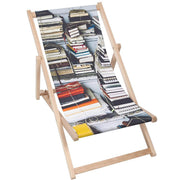 Wooden Deck Chair Retro Books