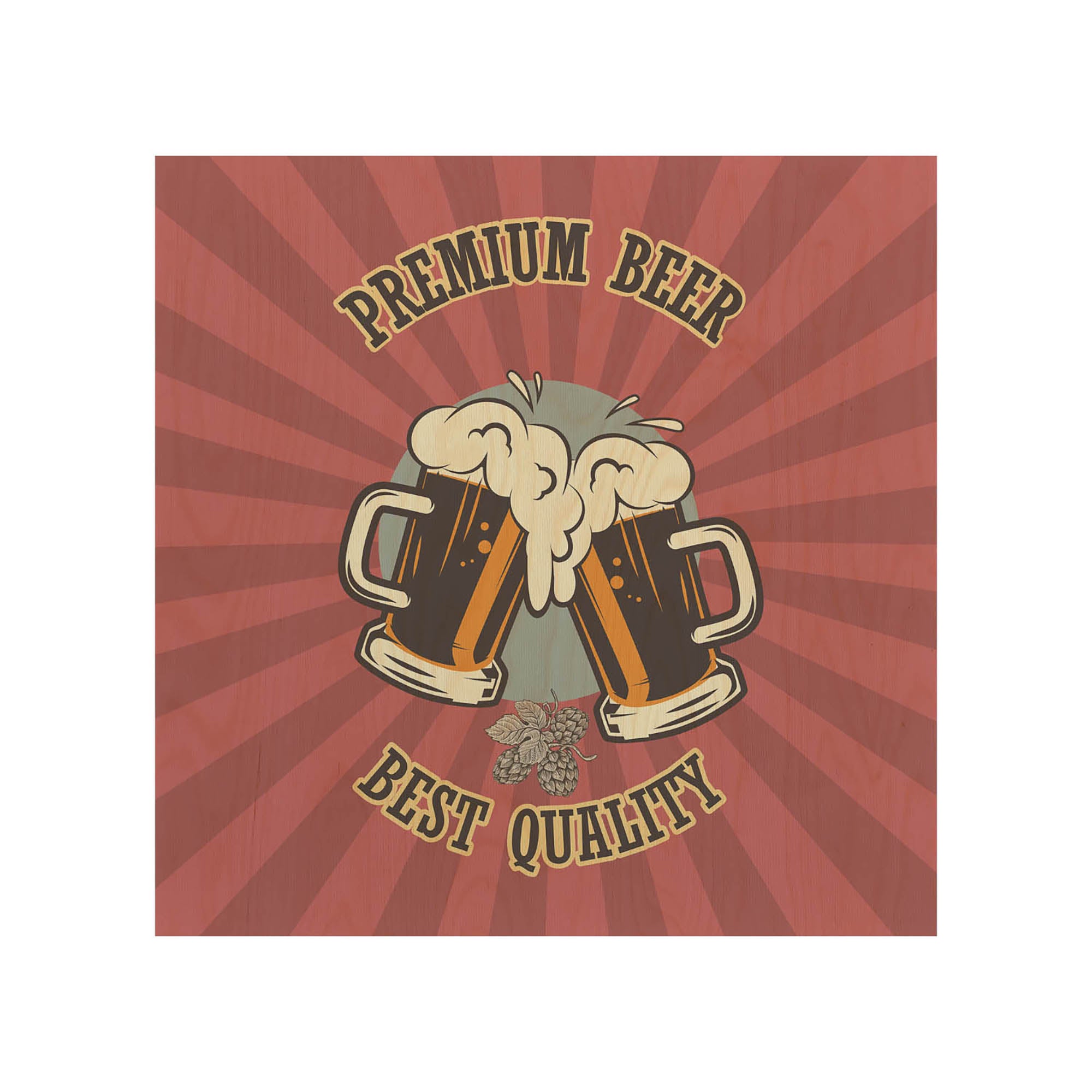 Stolik drewniany Premium Beer-50x50 CM
