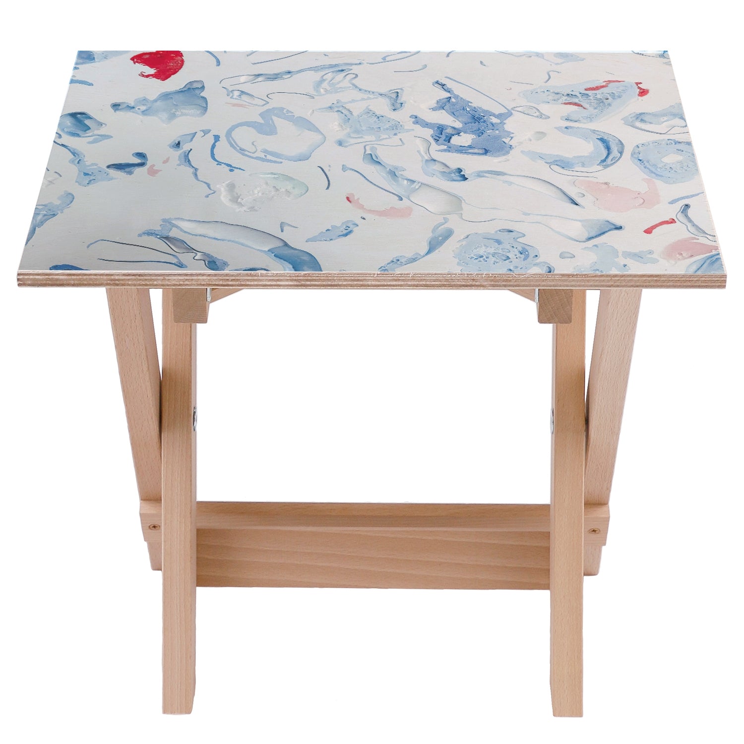Stolik drewniany Blue-30x40 CM