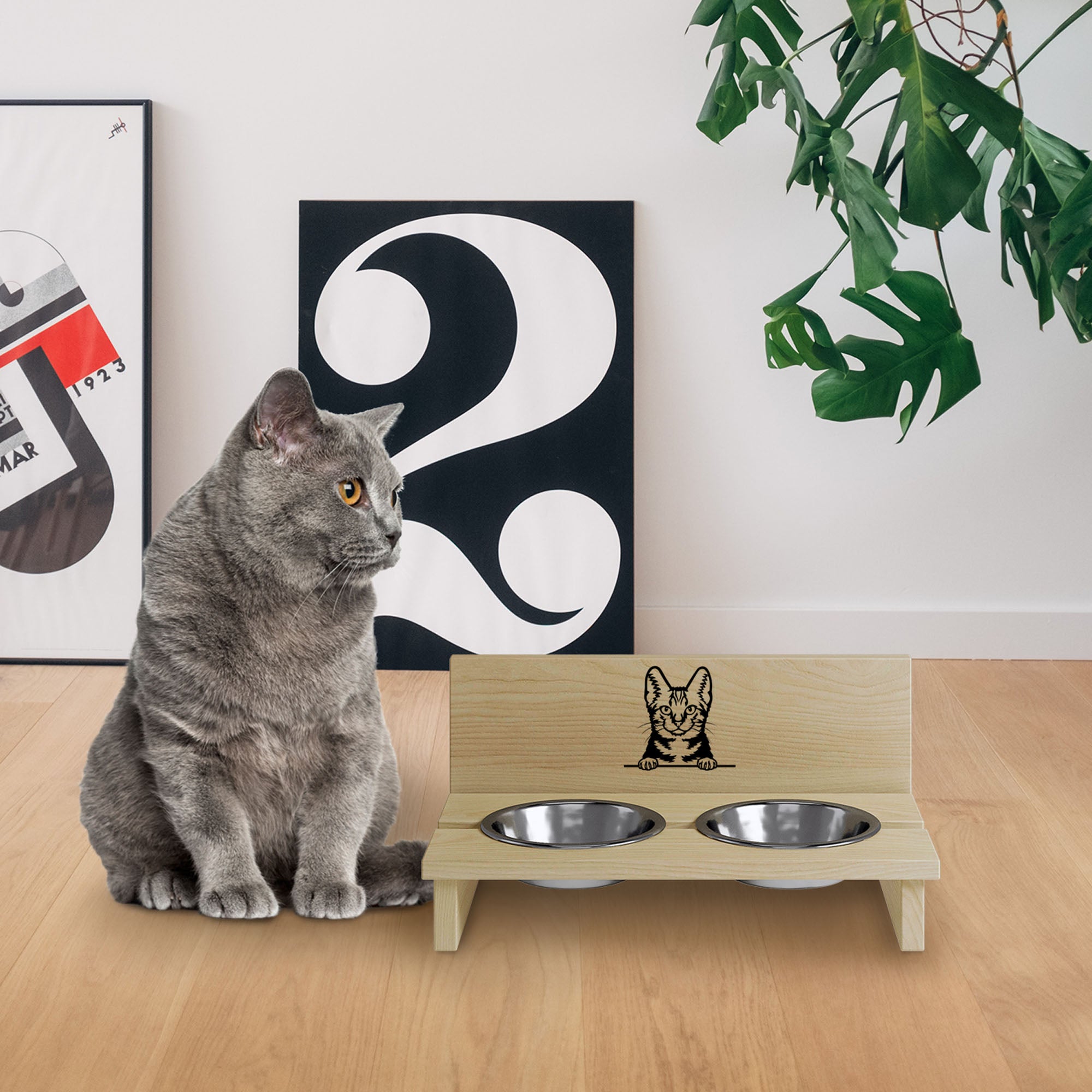 Stojan na misku pre mačku American Shorthair-M