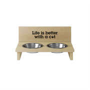 Stojan na misku pre mačku Life is Better with a Cat-S
