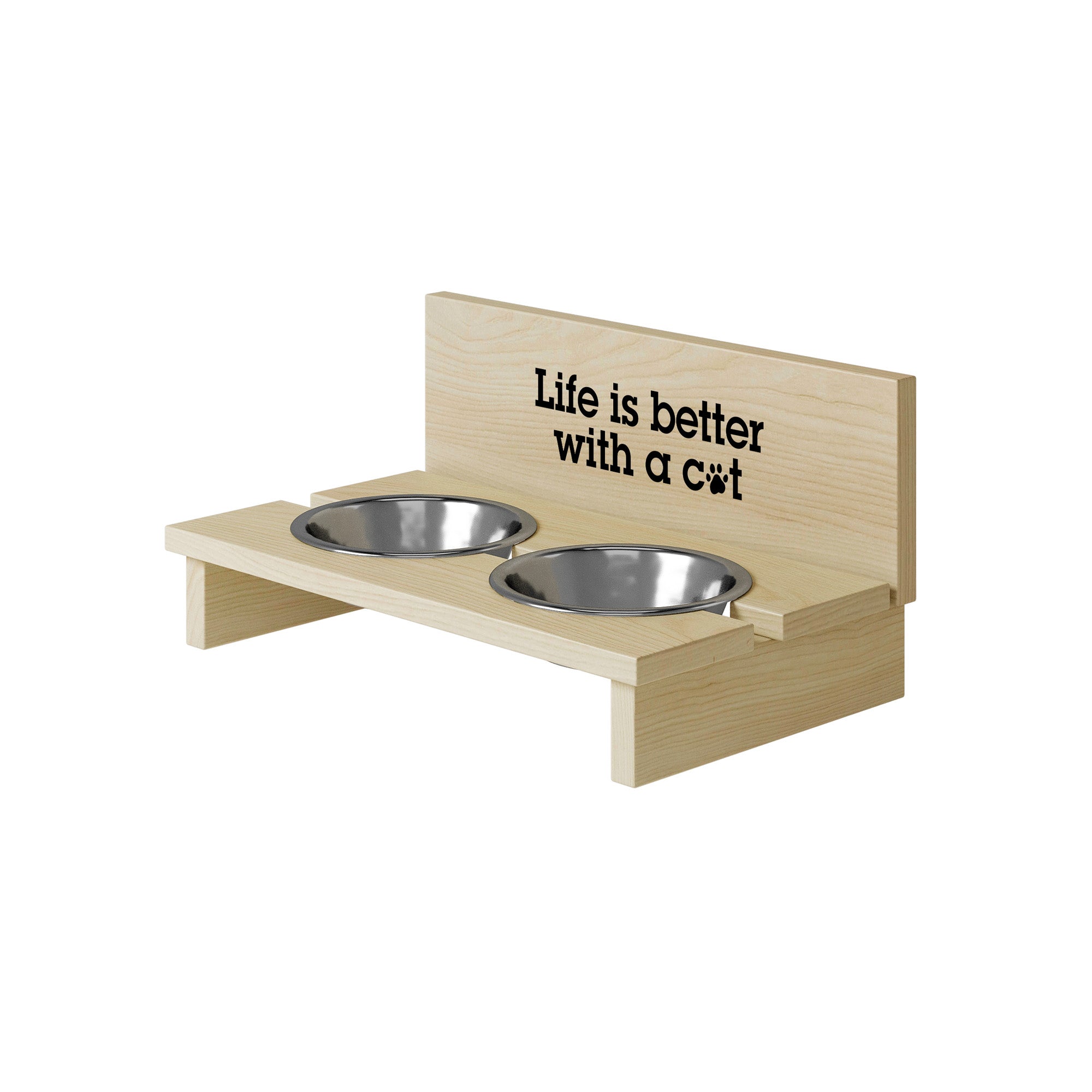 Stojan na misku pre mačku Life is Better with a Cat-S
