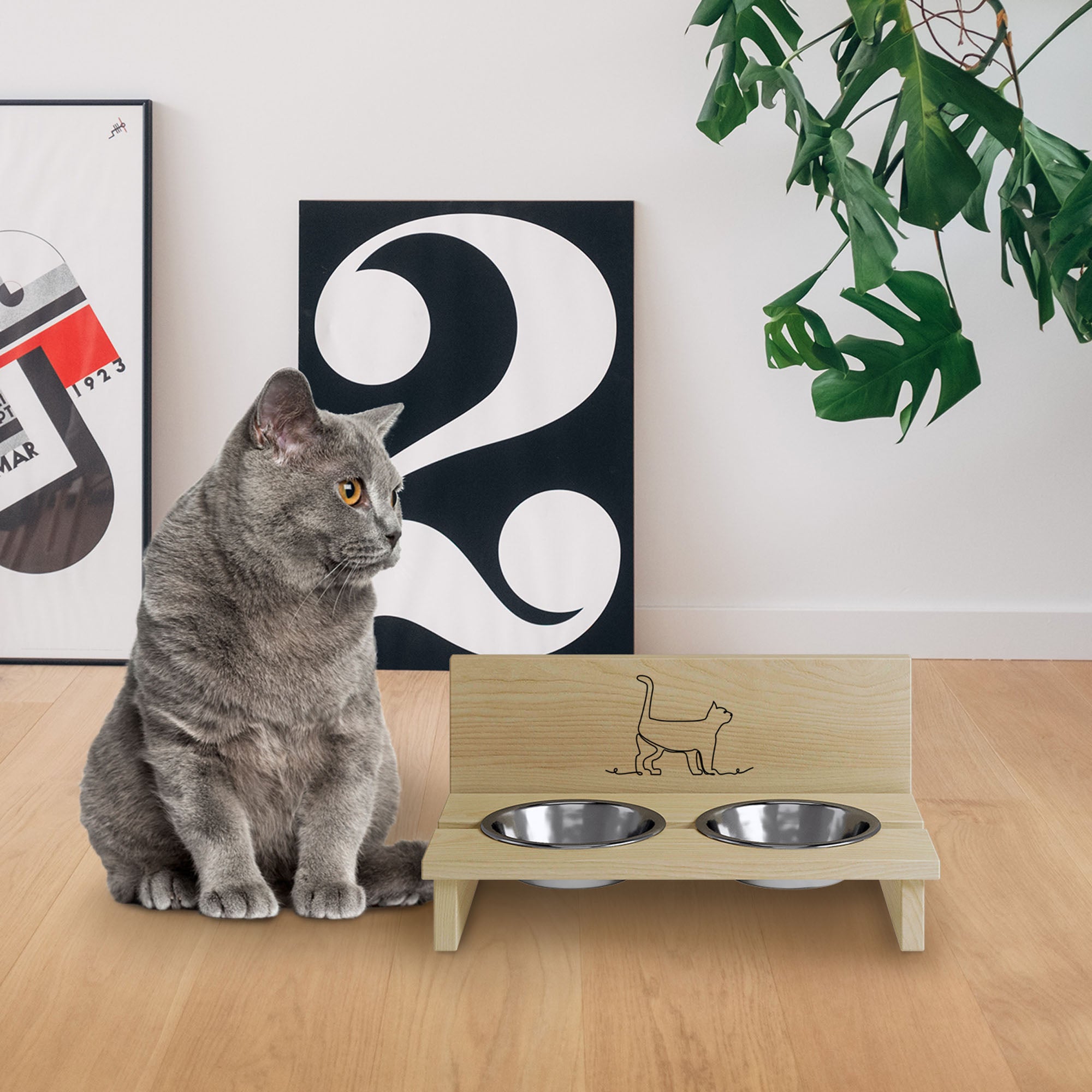 Futternapfständer für Katze Lines Cat-L