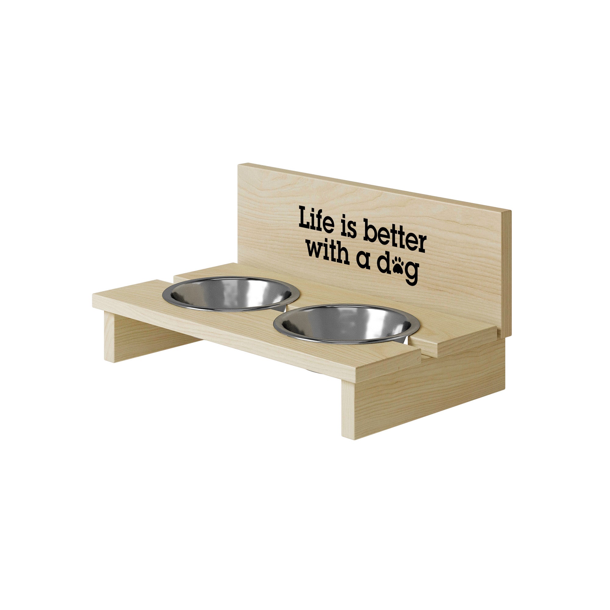 Stojak na miskę dla psa Life is Better with a Dog3-M