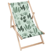 Dřevěné lehátko Tropical Green Leaves