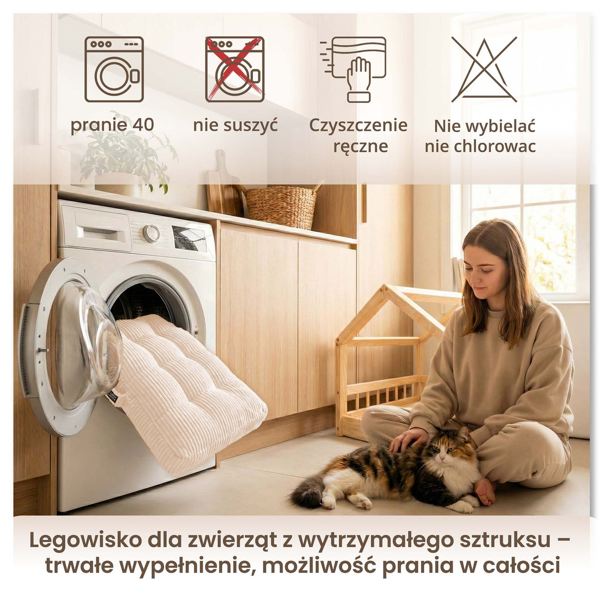 Holzhaus für Tiere mit Tierbett Lapland