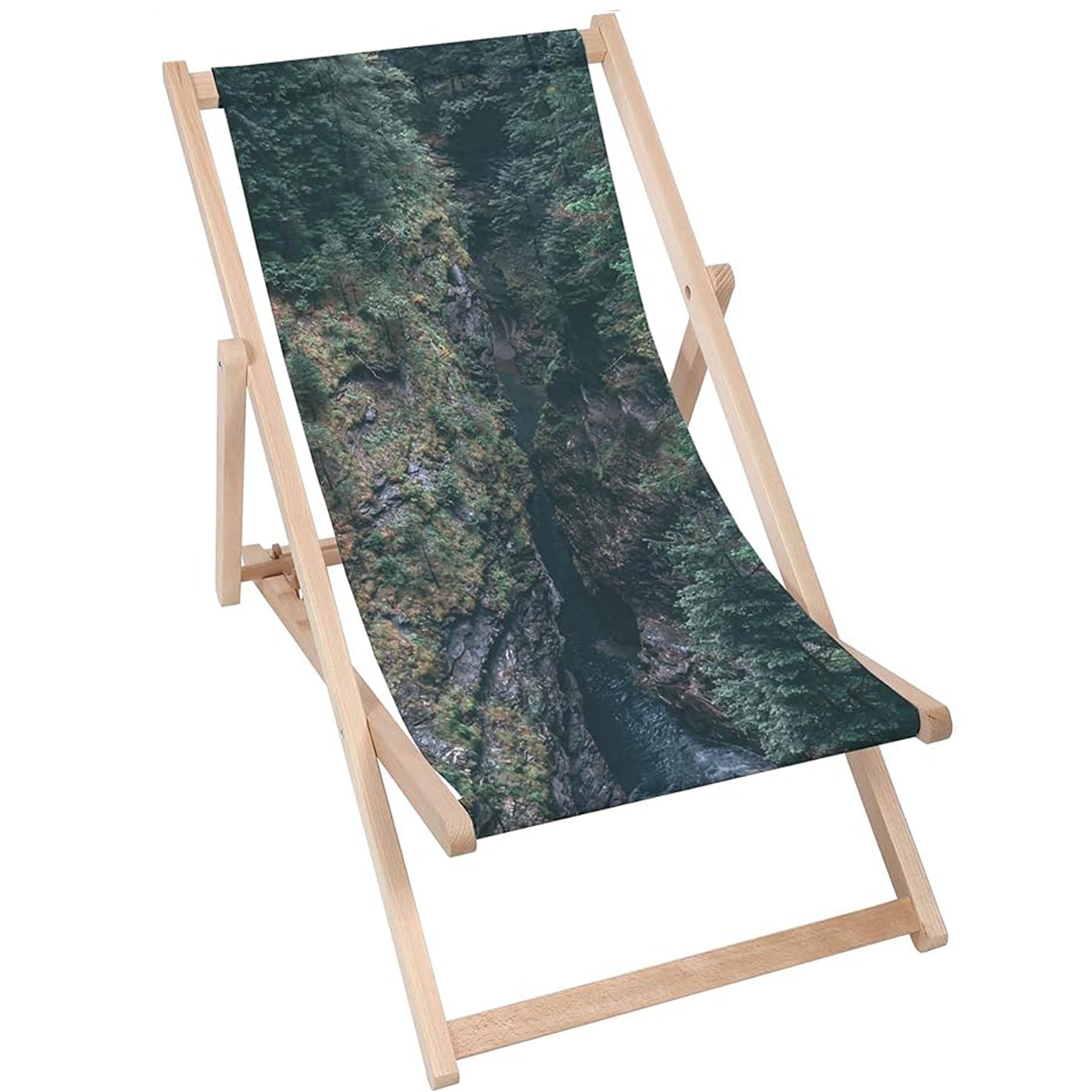 Holzliegestuhl Wasserfall