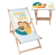 Set Deck Chair and Table Glad You're Here, Dad