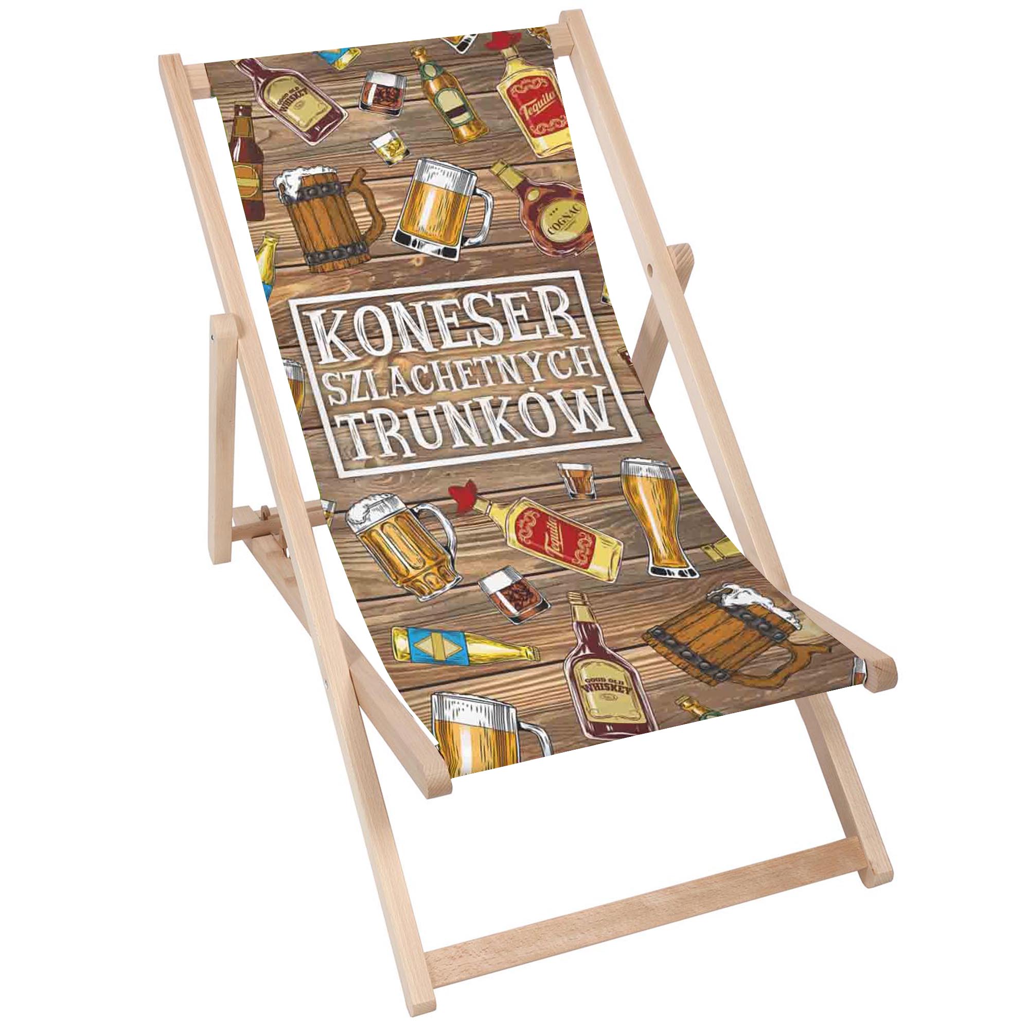 Set Liegestuhl und Tisch Papa Kenner edler Getränke