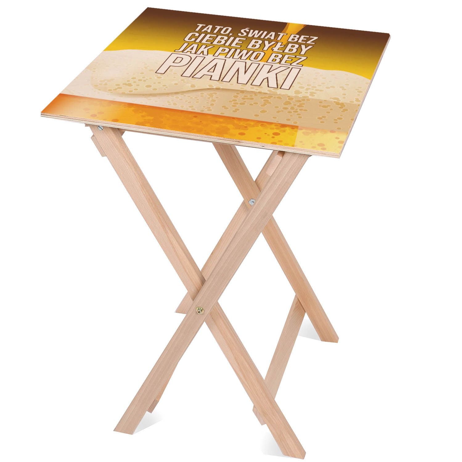Set Liegestuhl und Tisch Bier ohne Schaum