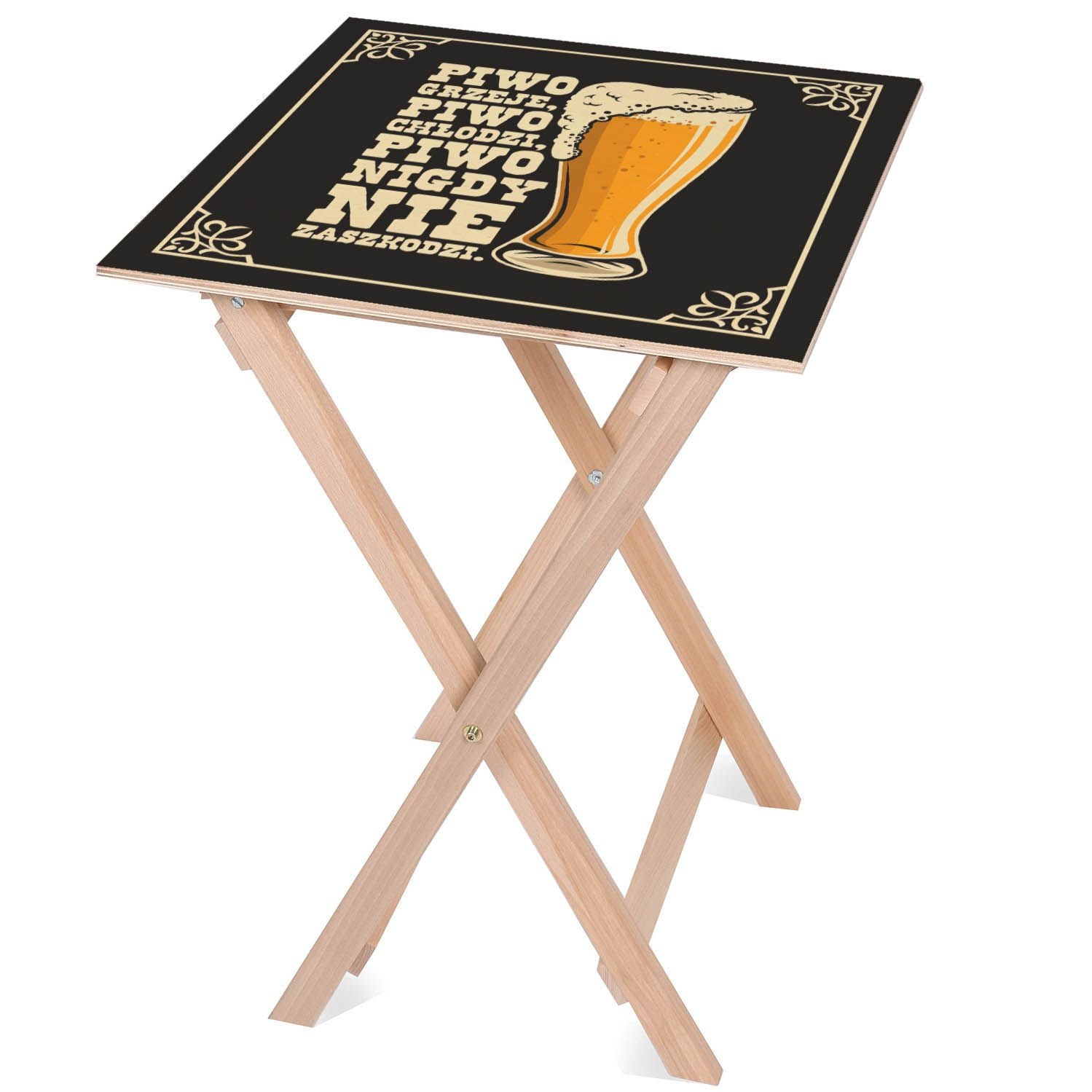 Deck Chair and Table Set Beer Won't Hurt