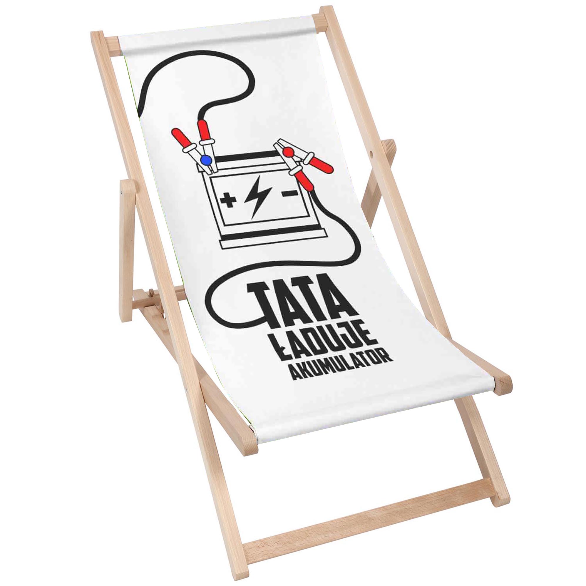 Deck Chair and Table Set Dad is Charging the Battery