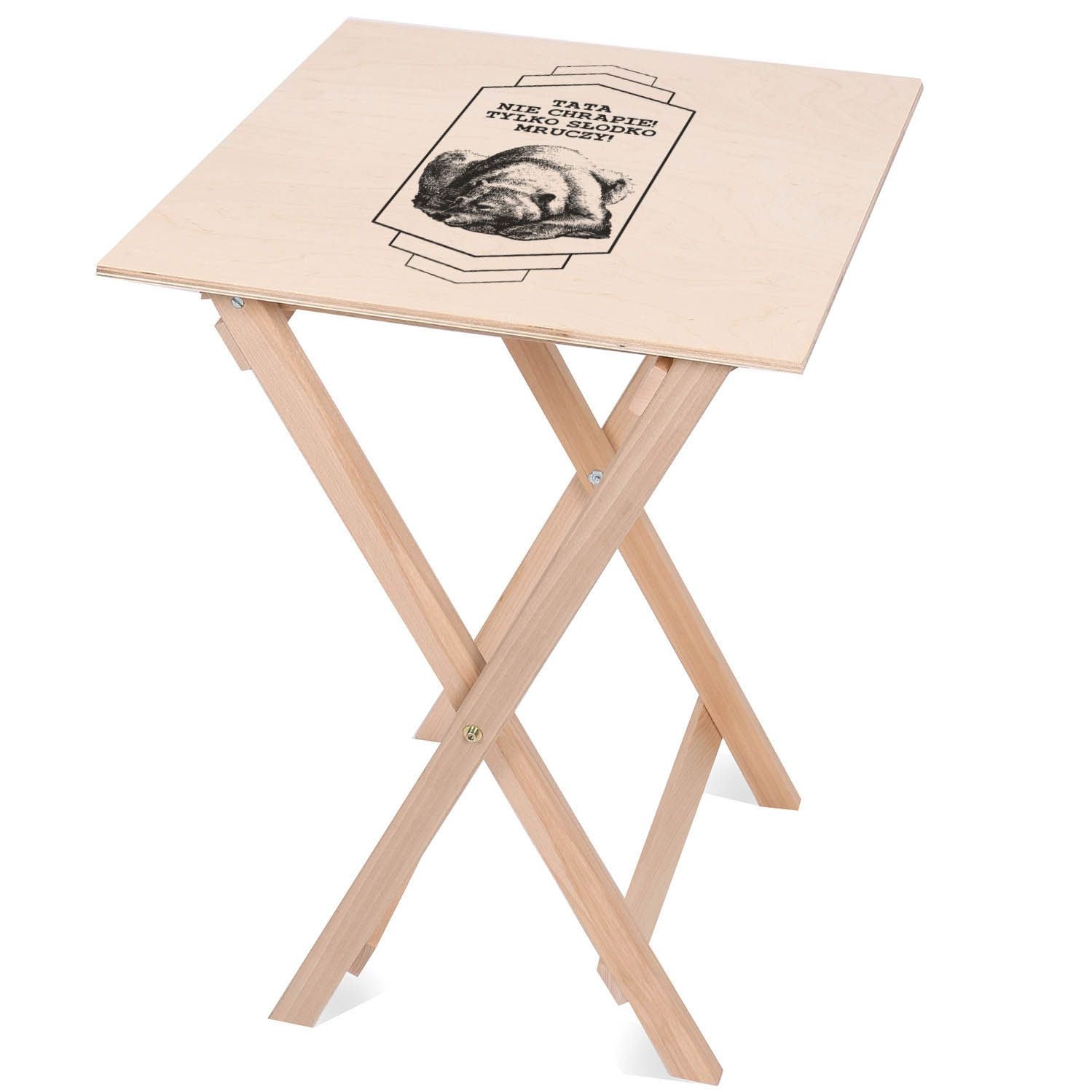 Deck Chair and Table Set Dad Purrs Sweetly