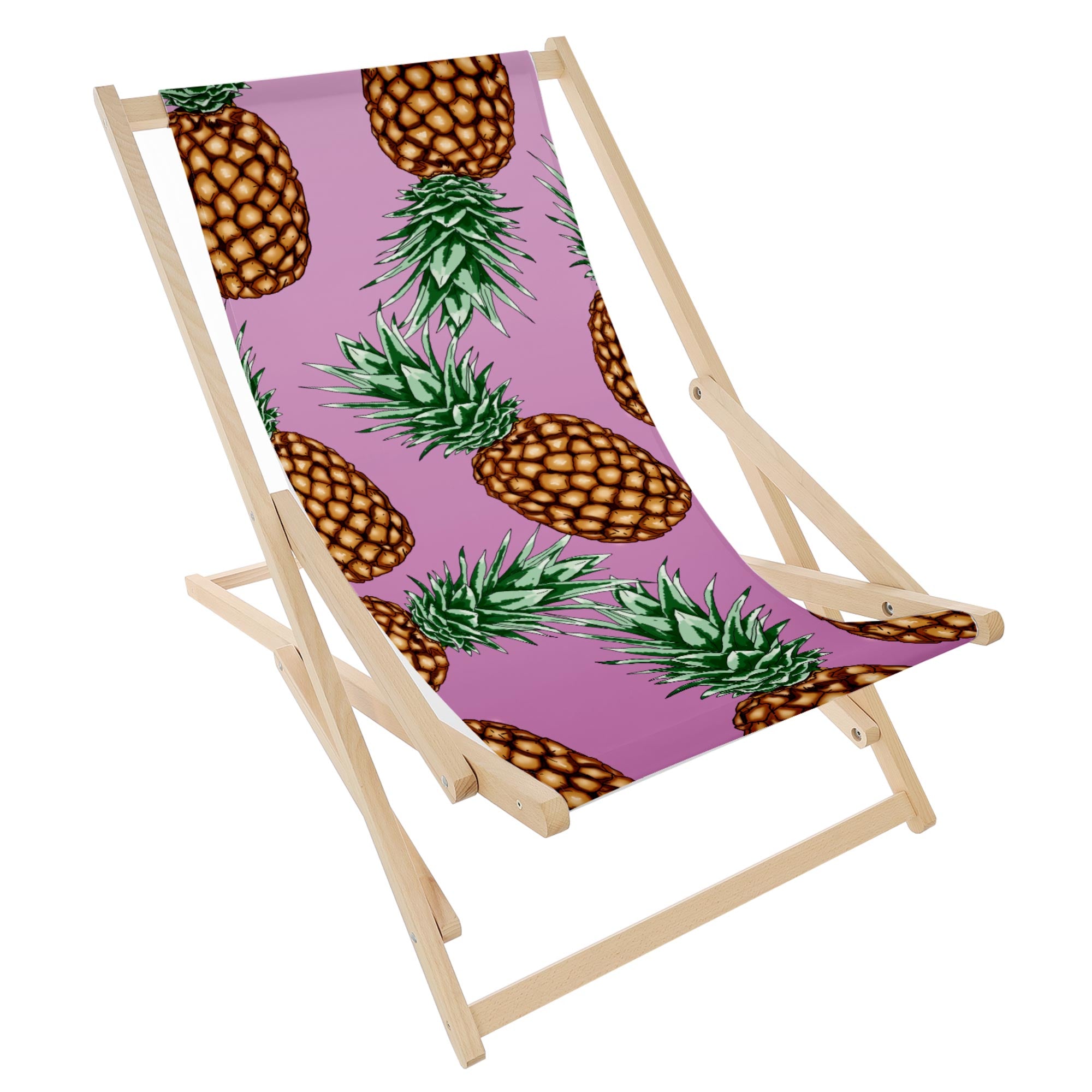 Rocking Deck Chair Pink Pineapples