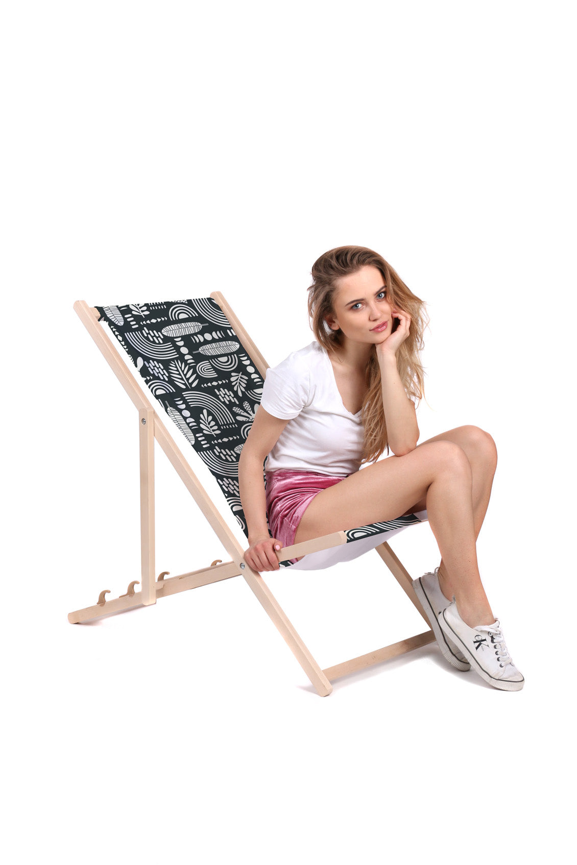 Wooden Deck Chair Artistic Abstract Art