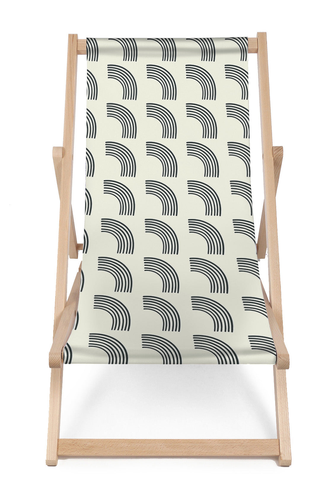 Wooden Deck Chair Artistic Abstract Rainbow
