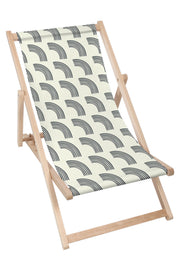 Wooden Deck Chair Artistic Abstract Rainbow