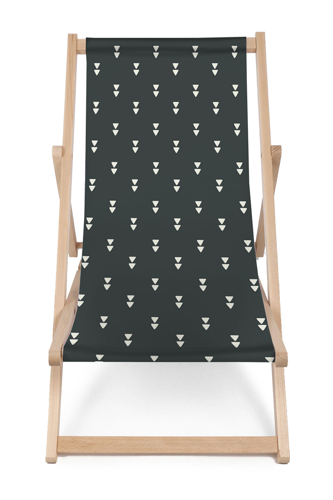 Wooden Deck Chair Artistic Abstract Triangles