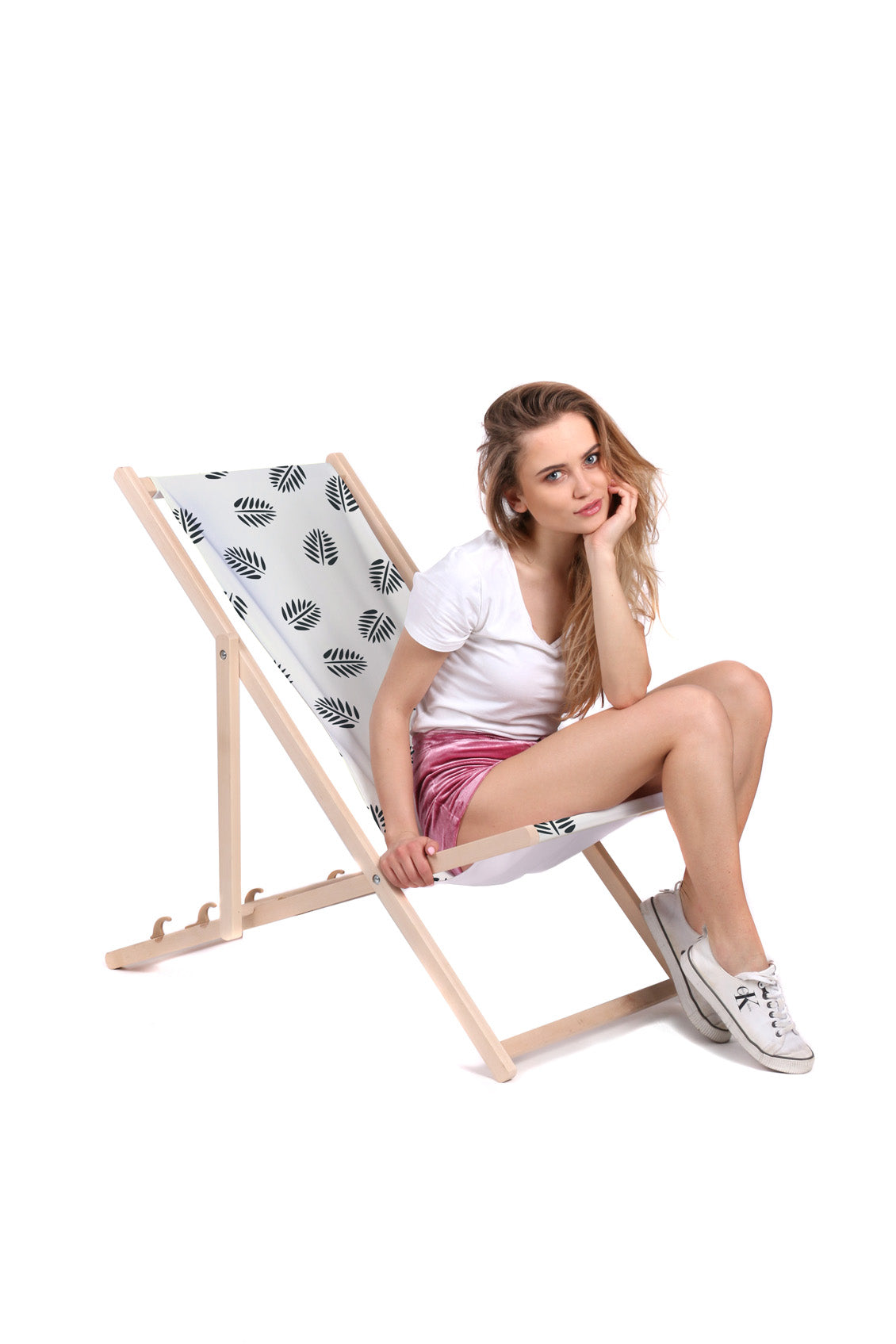 Wooden Deck Chair Artistic Abstract Tropical