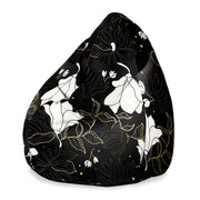 Pearshape Pouf Bohemian Flowers-S-Velvet