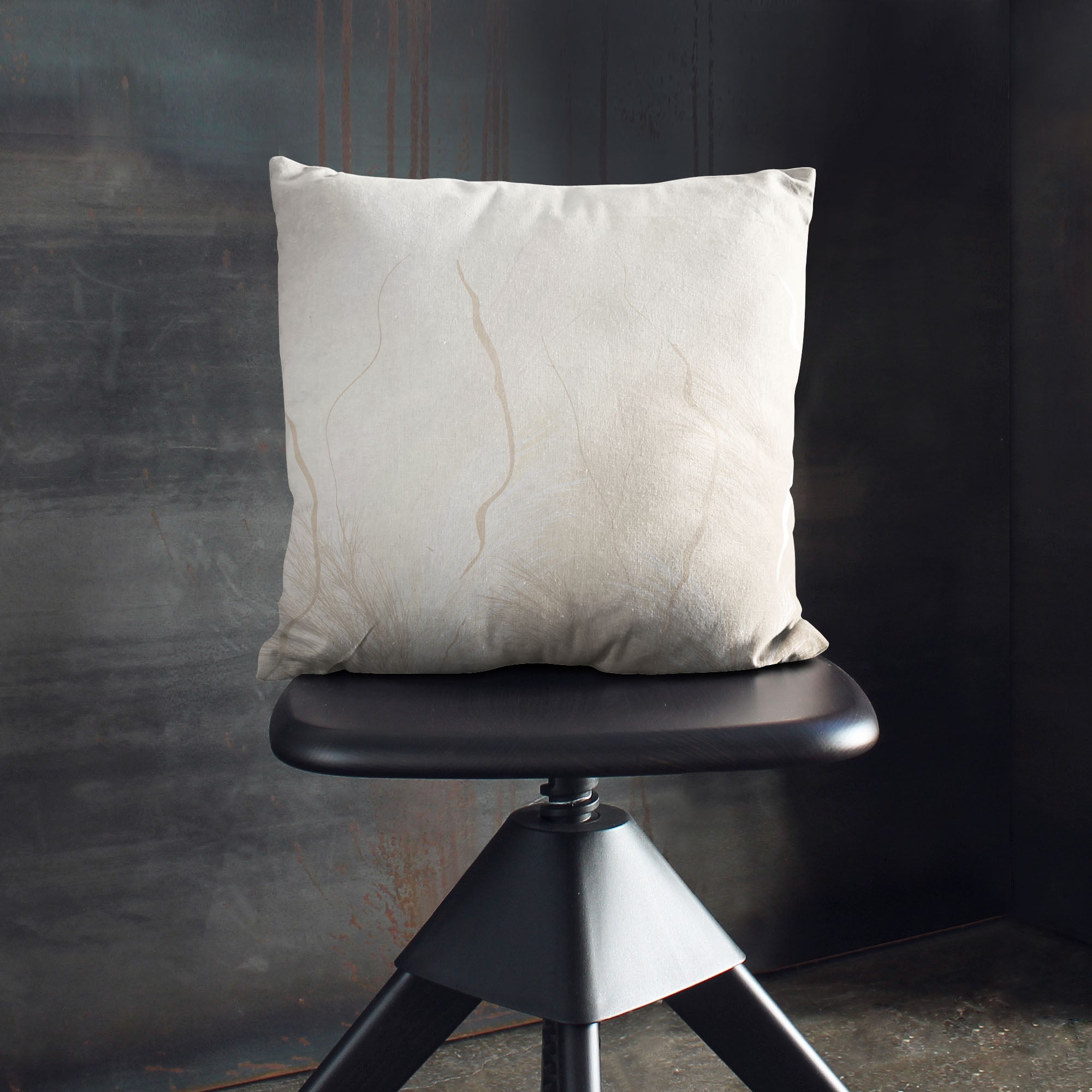 Beige Warm Pampas Grass Oxford Pillow