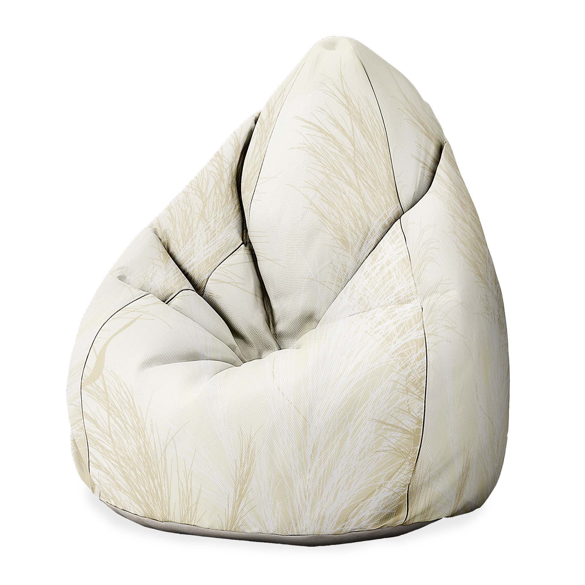 Pearshape Pouf Beige Warm Pampas Grass